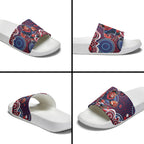 Melbourne Demons Slide Sandals Aboriginal Dot Pattern - Football Mascot Heritage Pride