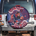 Melbourne Demons Spare Tire Cover Aboriginal Dot Pattern - Football Mascot Heritage Pride