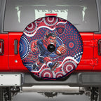 Melbourne Demons Spare Tire Cover Aboriginal Dot Pattern - Football Mascot Heritage Pride