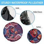 Melbourne Demons Spare Tire Cover Aboriginal Dot Pattern - Football Mascot Heritage Pride