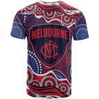 Melbourne Demons T Shirt Aboriginal Dot Pattern - Football Mascot Heritage Pride