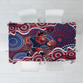 Melbourne Demons Tablecloth Aboriginal Dot Pattern - Football Mascot Heritage Pride