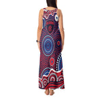 Melbourne Demons Tank Maxi Dress Aboriginal Dot Pattern - Football Mascot Heritage Pride