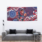 Melbourne Demons Tapestry Aboriginal Dot Pattern - Football Mascot Heritage Pride