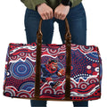 Melbourne Demons Travel Bag Aboriginal Dot Pattern - Football Mascot Heritage Pride