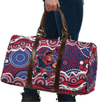 Melbourne Demons Travel Bag Aboriginal Dot Pattern - Football Mascot Heritage Pride