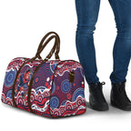 Melbourne Demons Travel Bag Aboriginal Dot Pattern - Football Mascot Heritage Pride