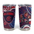 Melbourne Demons Tumbler Cup Aboriginal Dot Pattern - Football Mascot Heritage Pride