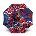 Melbourne Demons Umbrella Aboriginal Dot Pattern - Football Mascot Heritage Pride