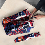 Melbourne Demons Umbrella Aboriginal Dot Pattern - Football Mascot Heritage Pride