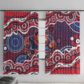 Melbourne Demons Window Curtain Aboriginal Dot Pattern - Football Mascot Heritage Pride