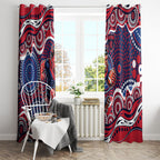 Melbourne Demons Window Curtain Aboriginal Dot Pattern - Football Mascot Heritage Pride