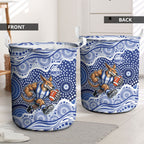 North Melbourne Kangaroos Laundry Basket Aboriginal Dot Pattern - Football Mascot Heritage Pride