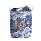 North Melbourne Kangaroos Laundry Basket Aboriginal Dot Pattern - Football Mascot Heritage Pride