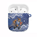 North Melbourne Kangaroos AirPods Case Aboriginal Dot Pattern - Football Mascot Heritage Pride