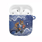 North Melbourne Kangaroos AirPods Case Aboriginal Dot Pattern - Football Mascot Heritage Pride