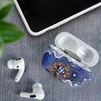 North Melbourne Kangaroos AirPods Case Aboriginal Dot Pattern - Football Mascot Heritage Pride
