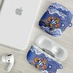 North Melbourne Kangaroos AirPods Case Aboriginal Dot Pattern - Football Mascot Heritage Pride