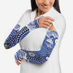 North Melbourne Kangaroos Arm Sleeves Aboriginal Dot Pattern - Football Mascot Heritage Pride