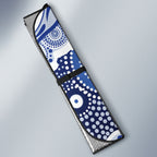 North Melbourne Kangaroos Auto Sun Shade Aboriginal Dot Pattern - Football Mascot Heritage Pride