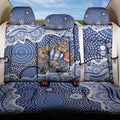 North Melbourne Kangaroos Back Car Seat Cover Aboriginal Dot Pattern - Football Mascot Heritage Pride