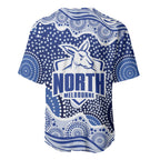 North Melbourne Kangaroos Baseball Jersey Aboriginal Dot Pattern - Football Mascot Heritage Pride