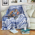 North Melbourne Kangaroos Blanket Aboriginal Dot Pattern - Football Mascot Heritage Pride