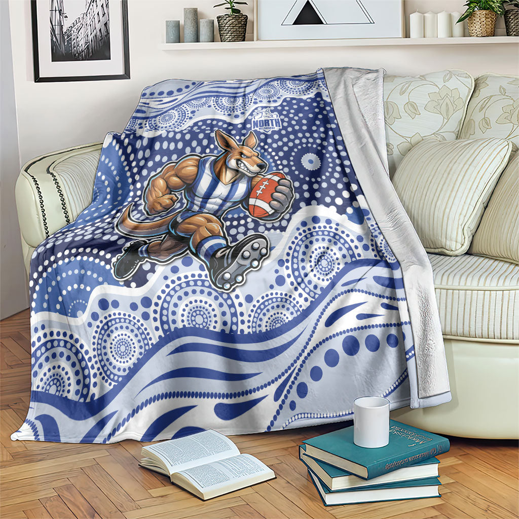 North Melbourne Kangaroos Blanket Aboriginal Dot Pattern - Football Mascot Heritage Pride