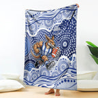 North Melbourne Kangaroos Blanket Aboriginal Dot Pattern - Football Mascot Heritage Pride