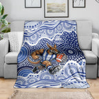 North Melbourne Kangaroos Blanket Aboriginal Dot Pattern - Football Mascot Heritage Pride
