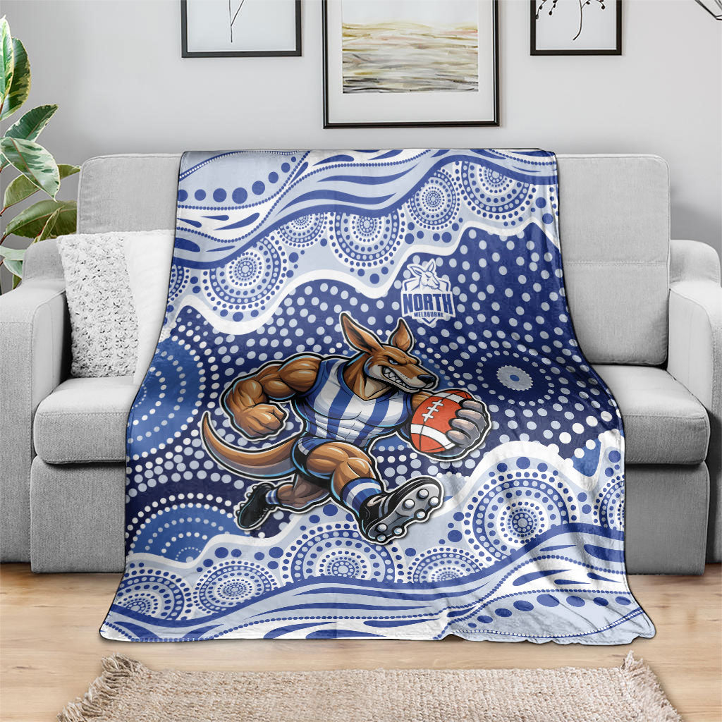 North Melbourne Kangaroos Blanket Aboriginal Dot Pattern - Football Mascot Heritage Pride
