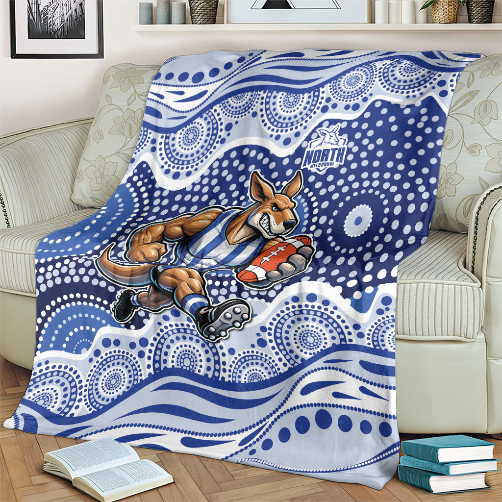 North Melbourne Kangaroos Blanket Aboriginal Dot Pattern - Football Mascot Heritage Pride