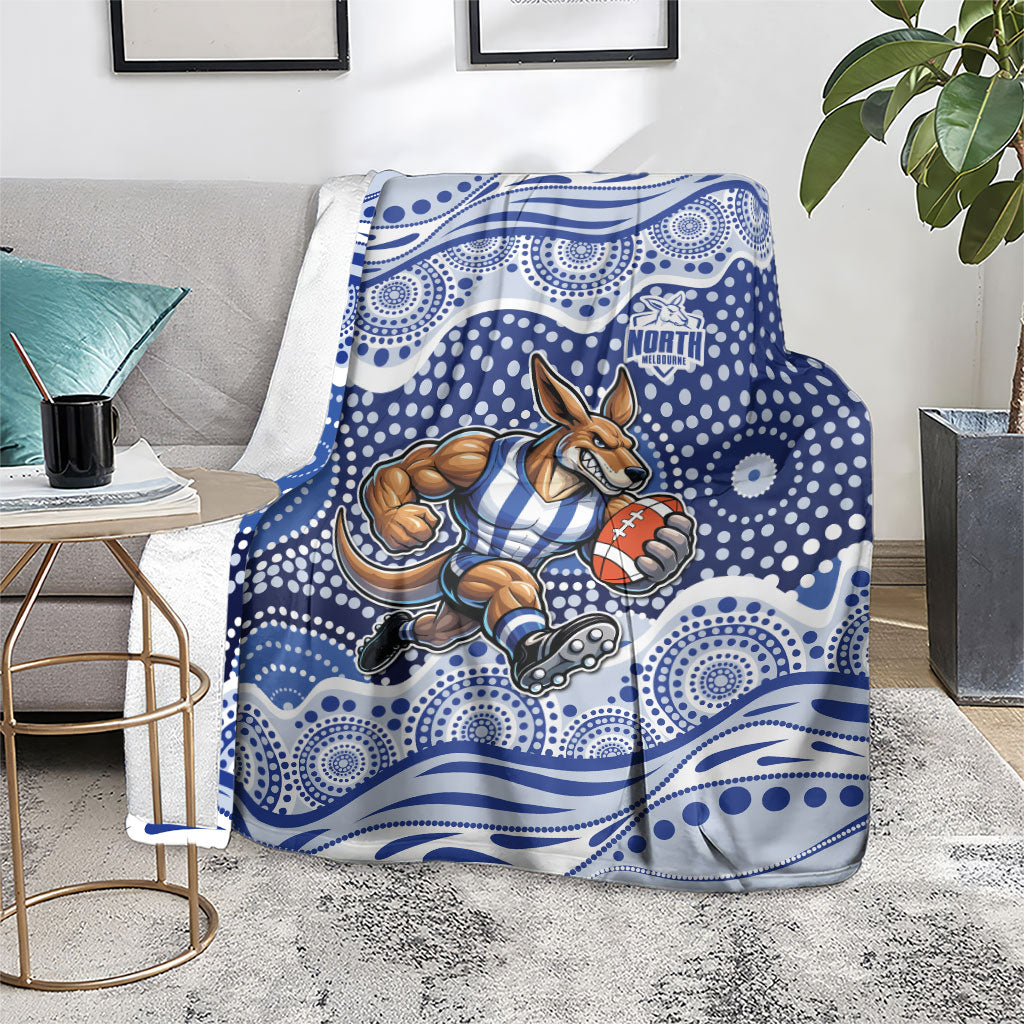 North Melbourne Kangaroos Blanket Aboriginal Dot Pattern - Football Mascot Heritage Pride