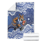 North Melbourne Kangaroos Blanket Aboriginal Dot Pattern - Football Mascot Heritage Pride
