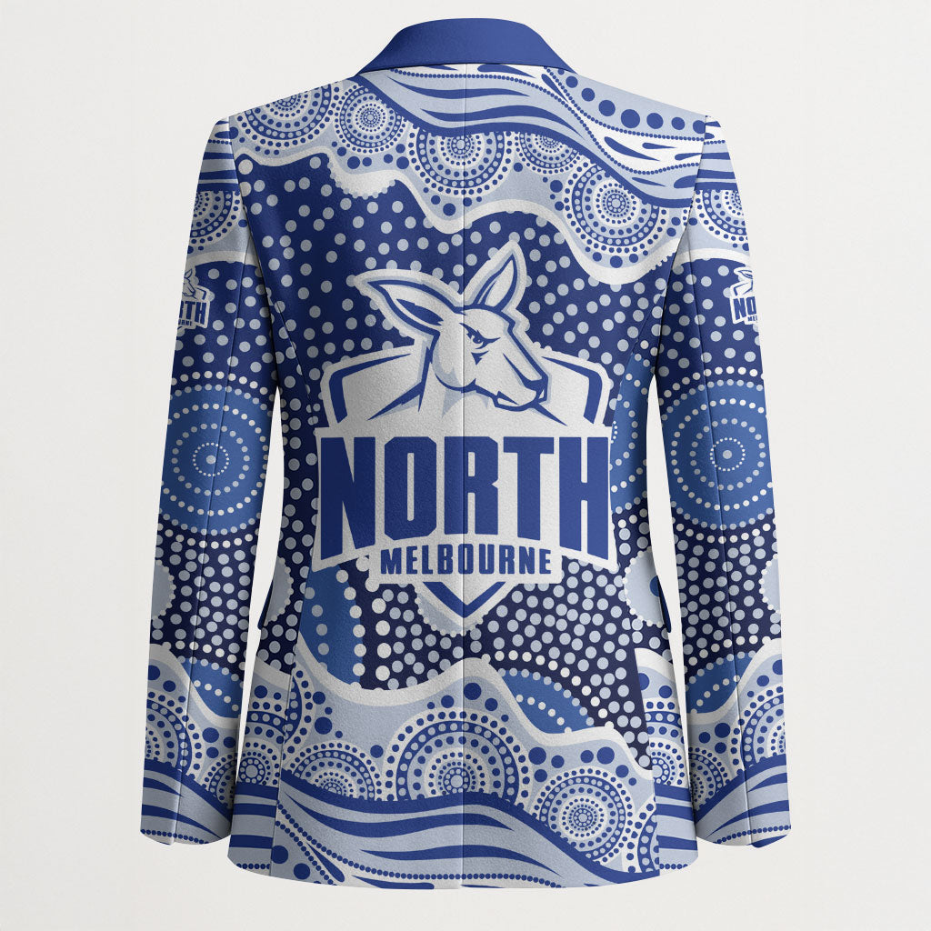 North Melbourne Kangaroos Blazer Aboriginal Dot Pattern - Football Mascot Heritage Pride