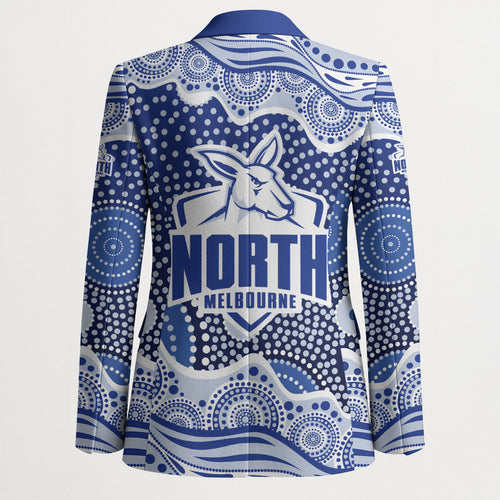 North Melbourne Kangaroos Blazer Aboriginal Dot Pattern - Football Mascot Heritage Pride