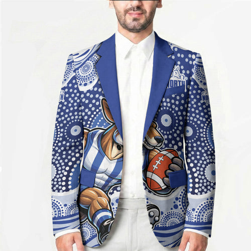 North Melbourne Kangaroos Blazer Aboriginal Dot Pattern - Football Mascot Heritage Pride