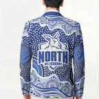 North Melbourne Kangaroos Blazer Aboriginal Dot Pattern - Football Mascot Heritage Pride