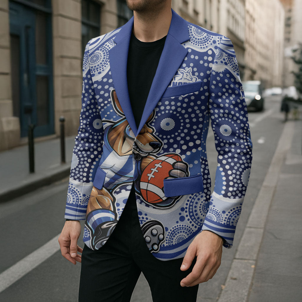 North Melbourne Kangaroos Blazer Aboriginal Dot Pattern - Football Mascot Heritage Pride