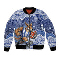 North Melbourne Kangaroos Bomber Jacket Aboriginal Dot Pattern - Football Mascot Heritage Pride