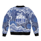 North Melbourne Kangaroos Bomber Jacket Aboriginal Dot Pattern - Football Mascot Heritage Pride