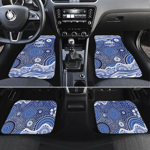 North Melbourne Kangaroos Car Mats Aboriginal Dot Pattern - Football Mascot Heritage Pride