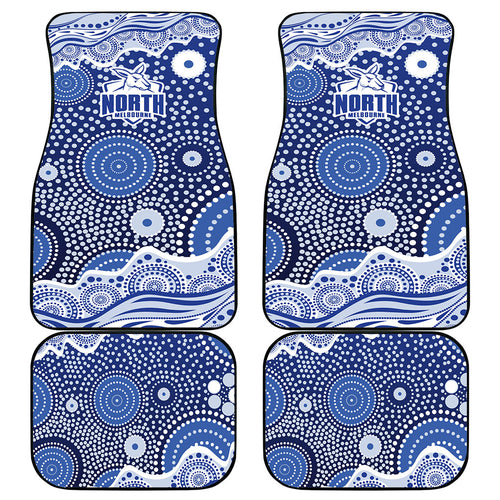 North Melbourne Kangaroos Car Mats Aboriginal Dot Pattern - Football Mascot Heritage Pride