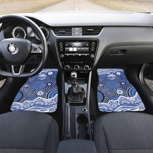 North Melbourne Kangaroos Car Mats Aboriginal Dot Pattern - Football Mascot Heritage Pride