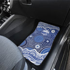 North Melbourne Kangaroos Car Mats Aboriginal Dot Pattern - Football Mascot Heritage Pride