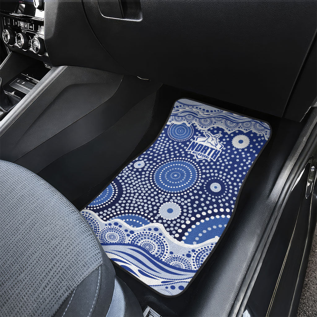 North Melbourne Kangaroos Car Mats Aboriginal Dot Pattern - Football Mascot Heritage Pride