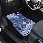 North Melbourne Kangaroos Car Mats Aboriginal Dot Pattern - Football Mascot Heritage Pride