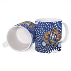 North Melbourne Kangaroos Ceramic Mug Aboriginal Dot Pattern - Football Mascot Heritage Pride