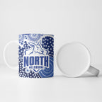 North Melbourne Kangaroos Ceramic Mug Aboriginal Dot Pattern - Football Mascot Heritage Pride