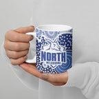 North Melbourne Kangaroos Ceramic Mug Aboriginal Dot Pattern - Football Mascot Heritage Pride